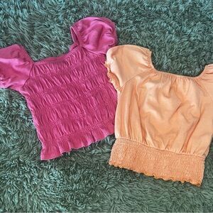 GAP Kids Pink and Orange Blouses